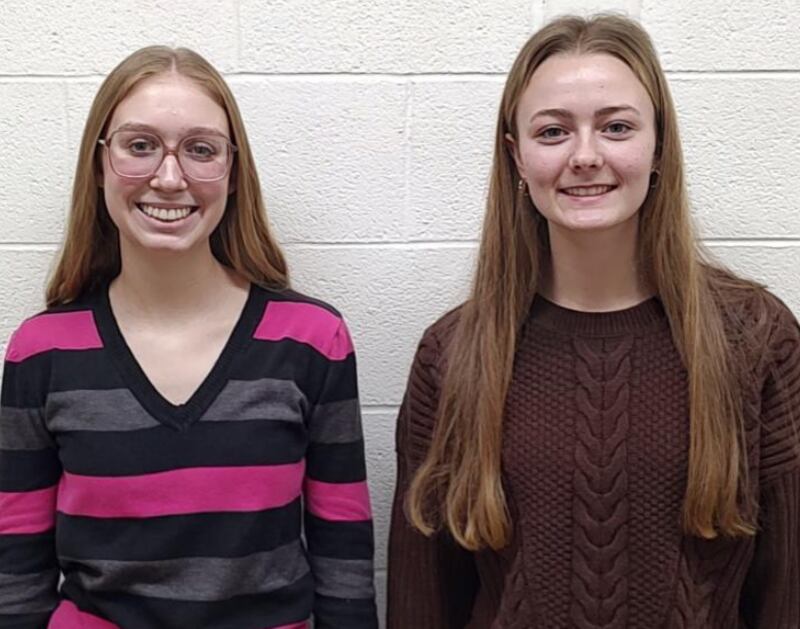 Paige Emerson and Kate Houzenga of Fulton High School were selected for the 2026 All-State Choir.