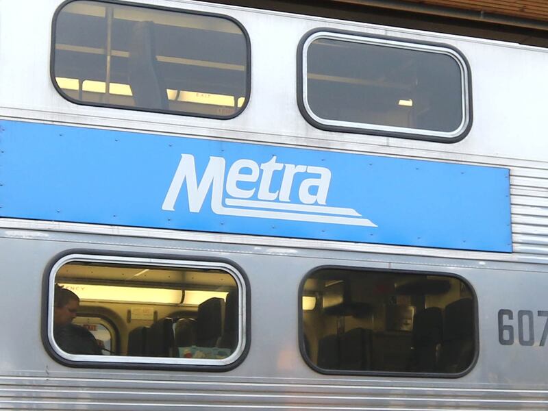 A train arrives Thursday, Jan. 12, 2023, at the Elburn Metra Station.
