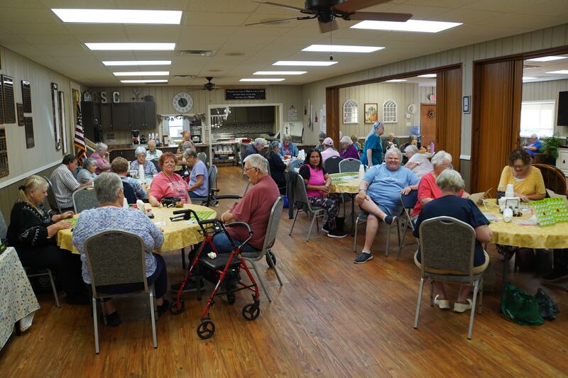 Residents play bingo at the Hub City Senior Center at 401 Cherry Ave. in Rochelle on Sept. 16, 2025.