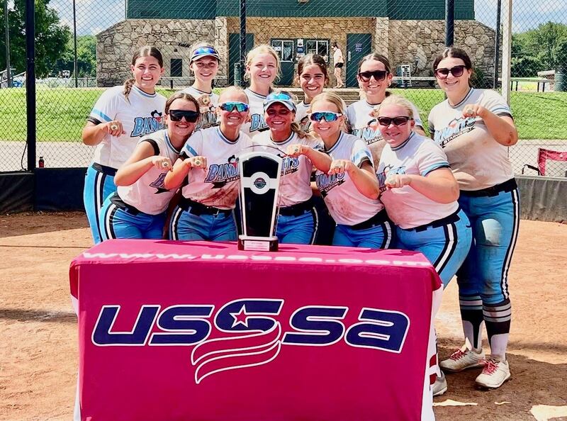 The Starved Rock Bandits, a who’s who softball team from the Illinois Valley, played in the South East USSSA Nationals last week in Nashville (16U Open) division. They went undefeated in seven games, defeating teams from New York, Georgia, Tennessee, Minnesota and Illinois to win the title. For the year, they were 46-9. The core of the team (six girls) have been playing together since 9U. Caroline Keutzer of Princeton was the Tournament MVP. Team members are (front row, from left) Makenzie Chamberlain (L-P), Brynley Glade (Serena), Karmen Piano (L-P), Shayla Turczyn (L-P) and Macy Strauch (St. Bede); and (back row) Ava Balestri (St. Bede), Caroline Keutzer (Princeton), Caroline Morris (Hall), Lily Bosnich (St. Bede), Sylvie Rutledge (Princeton)and Sydney Delphi (L-P). Coaches are Scott Shirley and Scott Bauer.