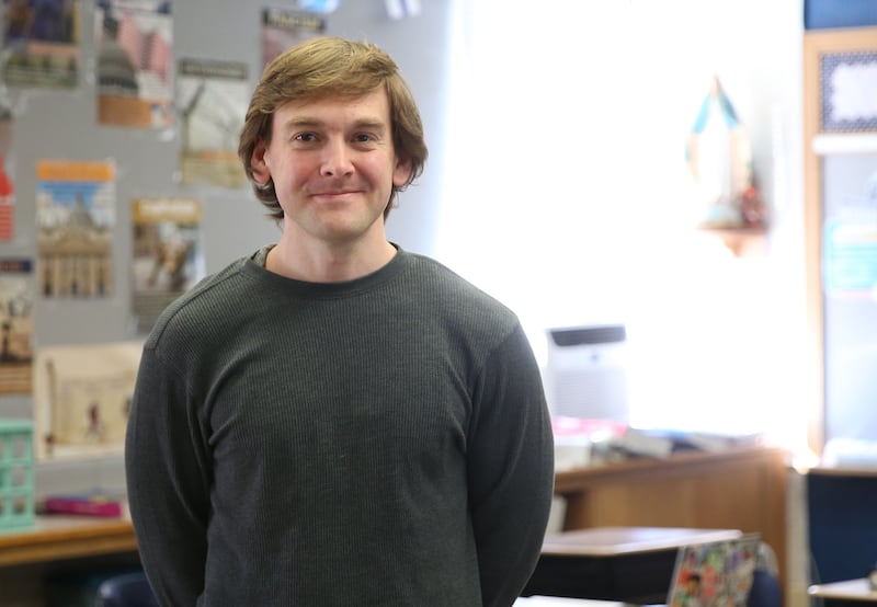 Dominic Giabozzi poses for a photo on Tuesday, March 12, 2025 at Trinity Catholic Academy.