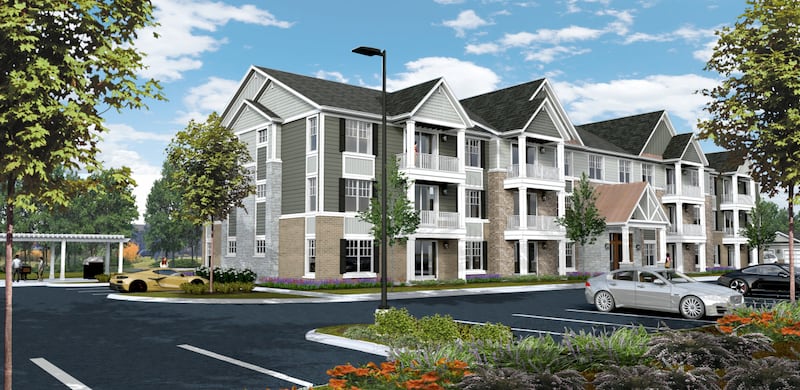 A rendering of the proposed 24-unit apartment building at southwest corner of Congress Parkway and Exchange Drive in Crystal Lake.