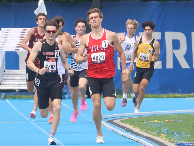 Yorkville's Owen Horeni runs during the IHSA State Track and Field championship on Saturday, May 30, 2026 in Charleston.