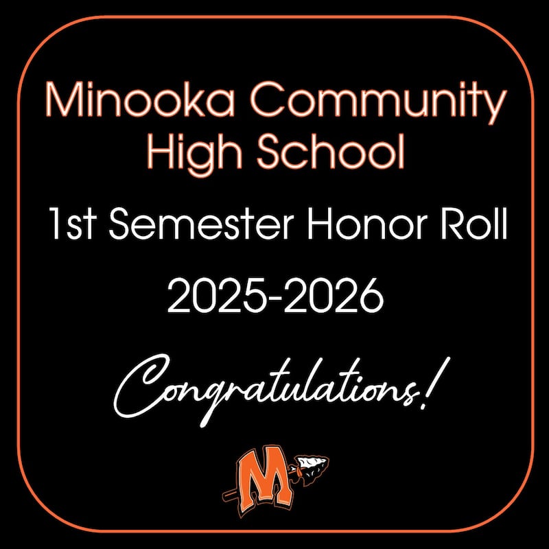 Minooka Community High School 1st Semester Honor Roll 2025-2026