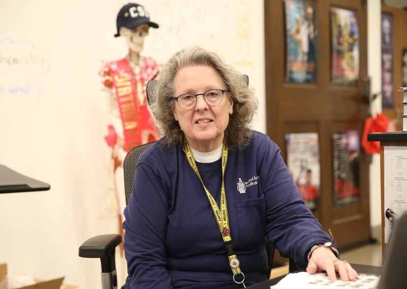 Forensic Science instructor Nancy Kochis poses for a photo in her classroom on Tuesday, March 11, 2025 at La Salle-Peru Township High School.