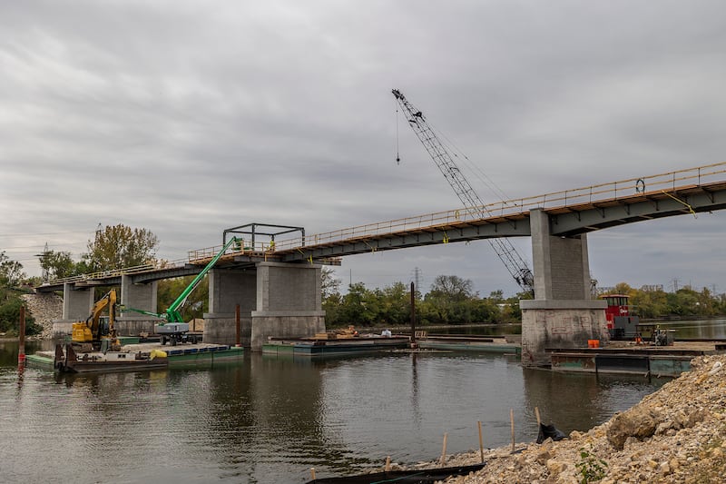 Work on the multi-use bridge in Dixon continues Tuesday, Oct. 14, 2025. The city received the Celebrate America federal grant to enhance the bridge over the Fourth of July.