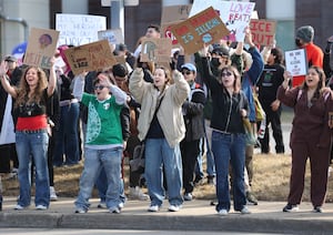 Photos: Northern Illinois University students gather in DeKalb to protest ICE