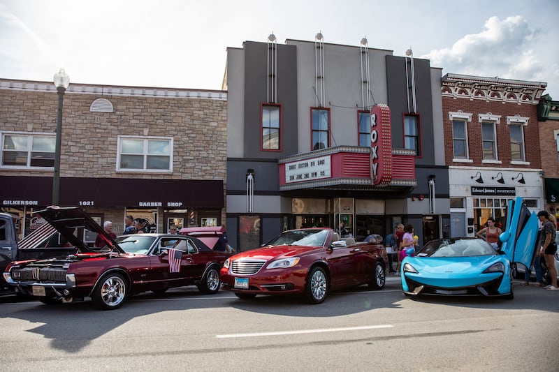 Cars are parked along State St. during Cruisin' Into Lockport on June 3, 2024.