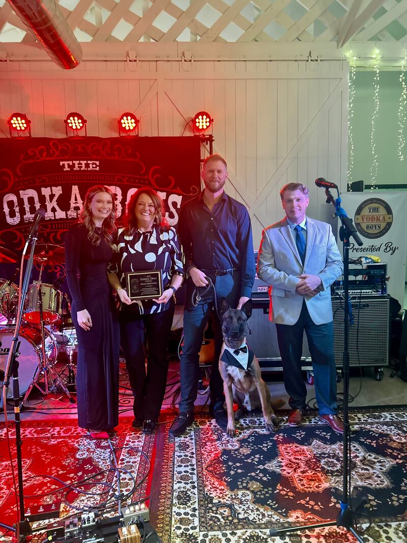 The Street Dog of the Year Award at the event was presented to Ogle County Sheriff's Office Executive Assistant Susan Montavon.