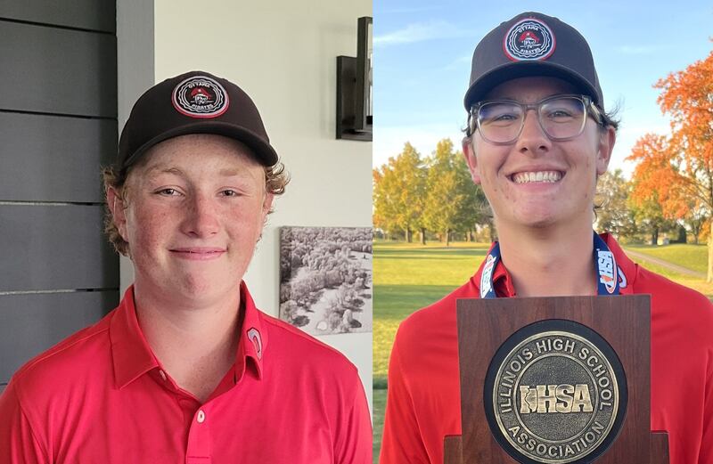 Ottawa's Bryer Harris (left) and Jacob Armstrong.