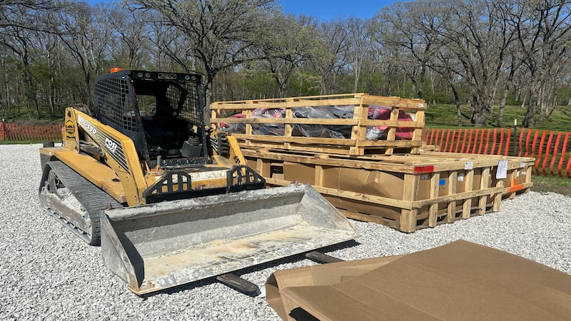 Photos: Logan’s Oasis Playground installation begins at Marilla Park in Streator