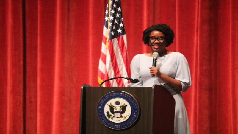 US Rep. Underwood pressed on Israel, redistricting at DeKalb town hall   