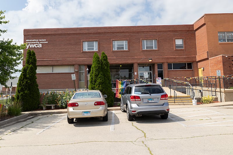 The mini food mart set up on the porch of the YWCA in Sterling is part of a grant received by the Ogle County Health Department.