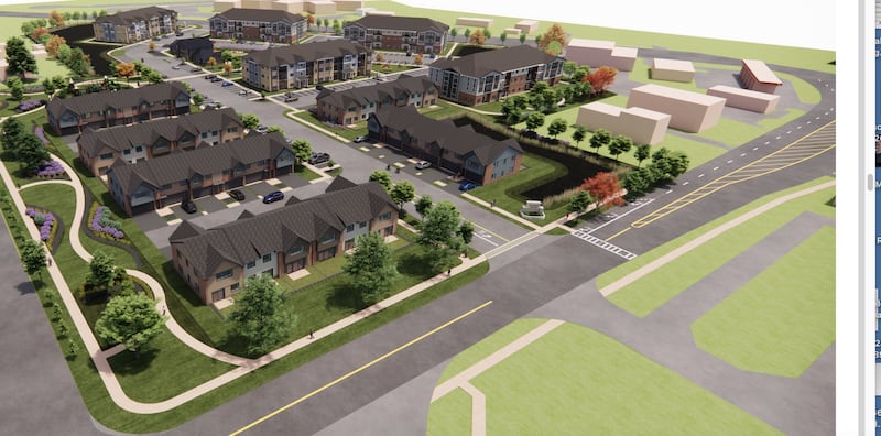 Oswego village trustees in December 2025 unanimously approved a concept plan for a 161-unit apartment and townhouse development to be developed on the former Traughber Junior High School property.