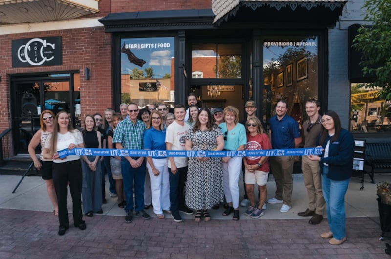 A ribbon-cutting on Friday, June 12 kicked off the grand-opening of Utica's Hike + Camp - a collaboration between Starved Rock Hikers and Camp Aramoni. Photo by ReelCreative, provided by Heritage Corridor Destinations