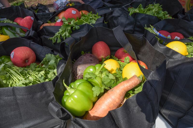 Fresh fruits and vegetables ready for distribution at a Fresh Produce Pop-Up event earlier in the Summer. Will County Executive Jennifer Bertino-Tarrant will be hosting another pop-up event on Tuesday, Sept. 23 at New Hope Christian Community Church, 4700 W. Court St. in Monee.