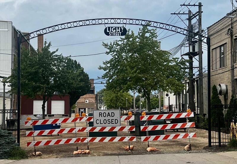 Light Street remains under construction in Sterling as crews prepare to add an unexpected sewer repair to the project.