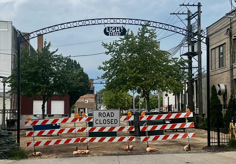 Light Street remains under construction in Sterling as crews prepare to add an unexpected sewer repair to the project.
