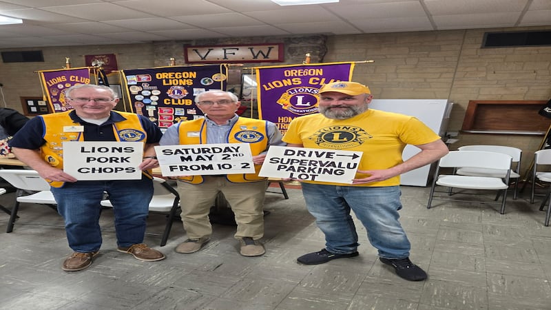 Oregon Lions Club to host pork chop drive-thru event May 2