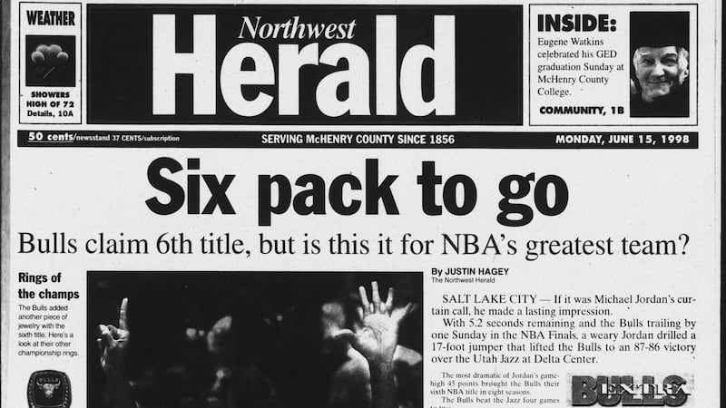 Historical covers for June 15: Six pack to go, Bulls win 6th NBA title