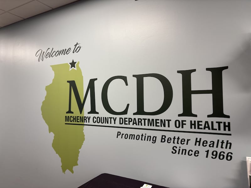 McHenry County Department of Health logo pictured at the Crystal Lake facility April 10, 2026.