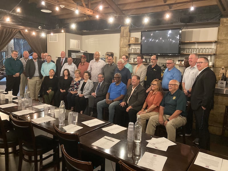 Elected officials across Kankakee County gathered Monday morning at Hoppy Pig in Bradley to reaffirm their support of working for a common cause.