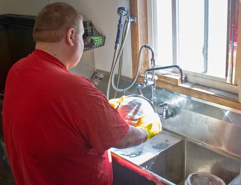 The Barn on Baseline installing a brand-new sink area with a community foundation grant