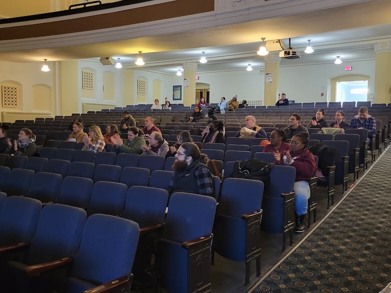 More than two dozen were in attendance for the emergency Kankakee School Board meeting on Tuesday, Dec. 30, 2025, regarding the emergency closure of Edison Primary School, including the majority of Edison staff.