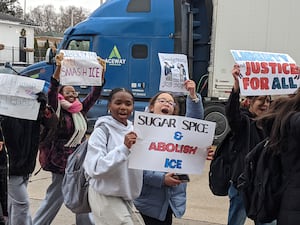Oswego High School students walk out of class to protest actions of ICE agents
