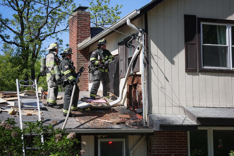 A home near Harvard was left uninhabitable after a fire Thursday, May 14, 2026.
