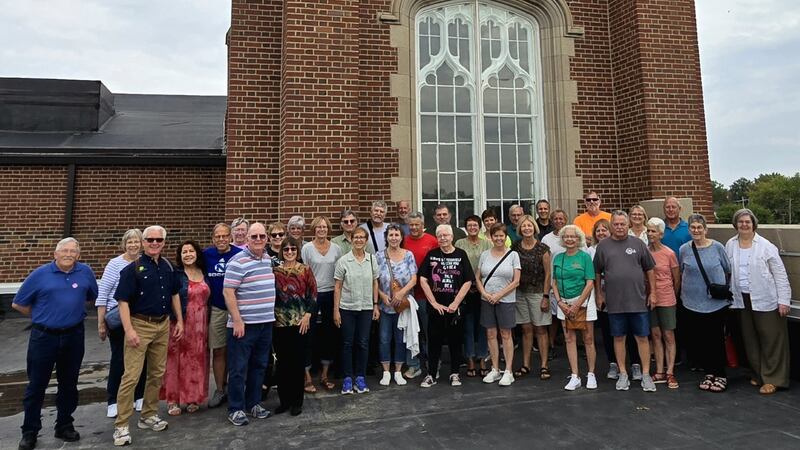 More than 50 classmates ventured onto the L-P roof through the clock tower, as part of the tour led by Superintendent Dr. Steven R. Wrobleski during the Class of 1975’s 50th Reunion.