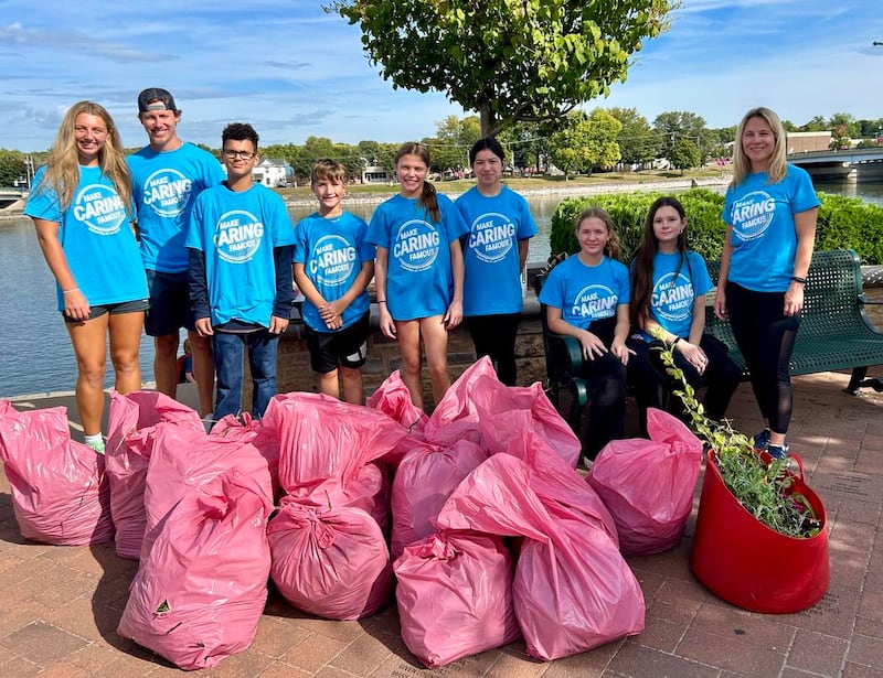 Volunteers helped complete service projects at 19 sites, including cleaning up along the Rock River in Dixon, during the Lee County United Way's Day of Caring.