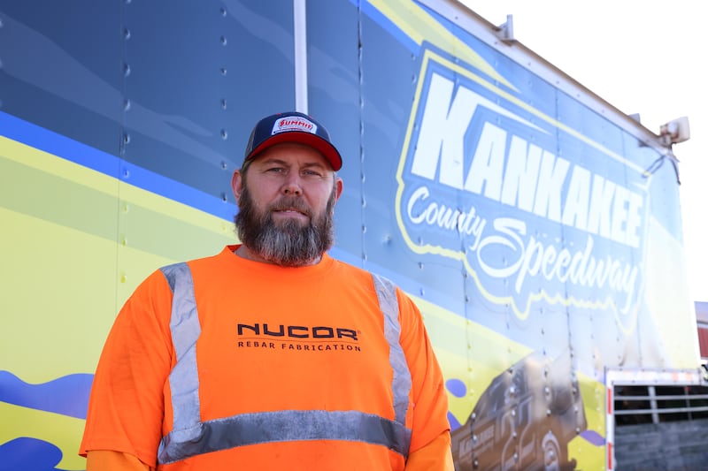 Evan Eckhoff, of Onarga, stands at the Kankakee County Speedway on Feb. 18, 2026, where he has stepped up to be the new track promoter, allowing for the 2026 season to commence.
