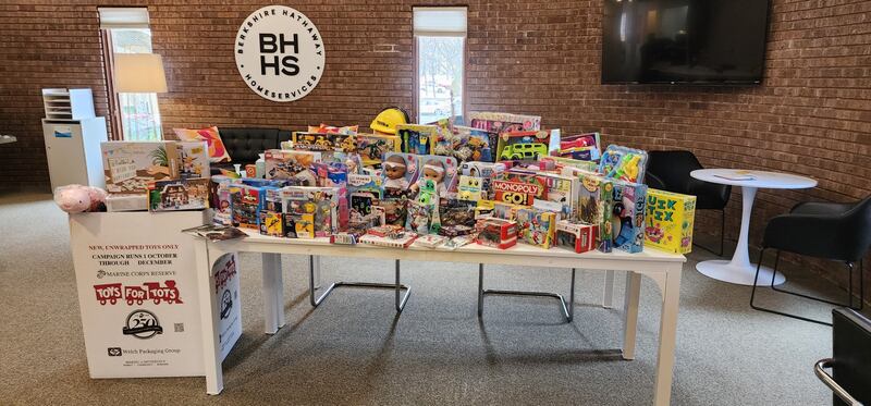 Berkshire Hathaway HomeServices Chicago in LIbertyville collected close to 75 toys for the Marine Corps Reserve Toys For Tots Foundation this year.