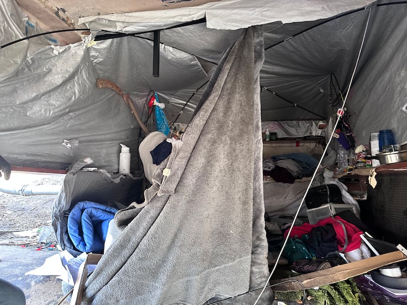 An abandoned camp located along Avenue G in Sterling is pictured.