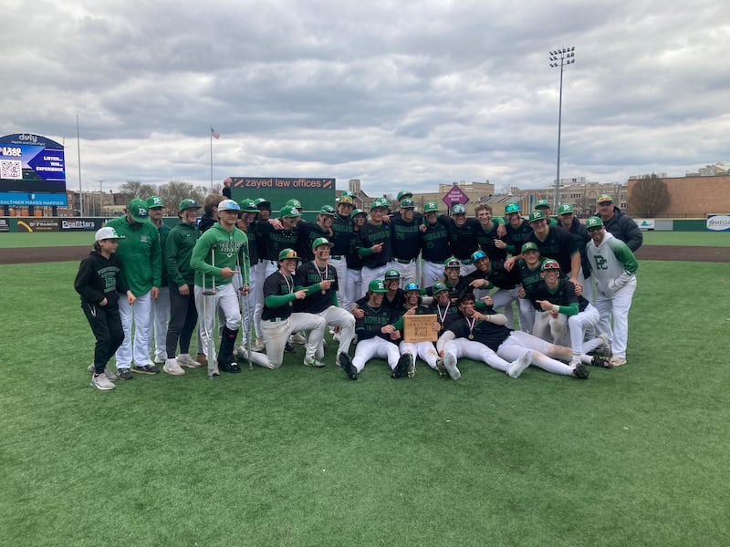 The Providence Catholic baseball team after winning the WJOL championship.