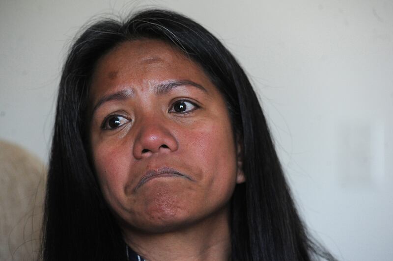 Wilma Alex talks about all the help she received after being nearly killed in early March, during an interview Thursday, April 21, 2022, in her apartment in McHenry County. Her husband, Mark Alex, was charged with attempted first-degree murder.