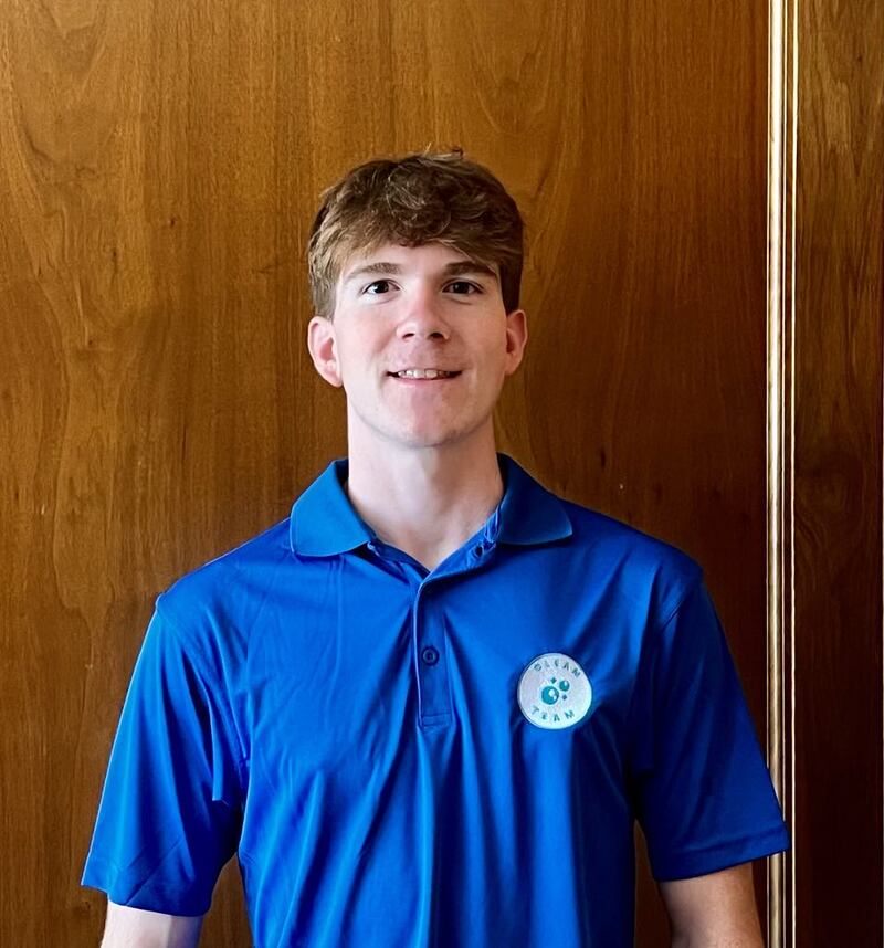 Gleam Team window washing services owner and Dixon High School student, Keegan Shirley.