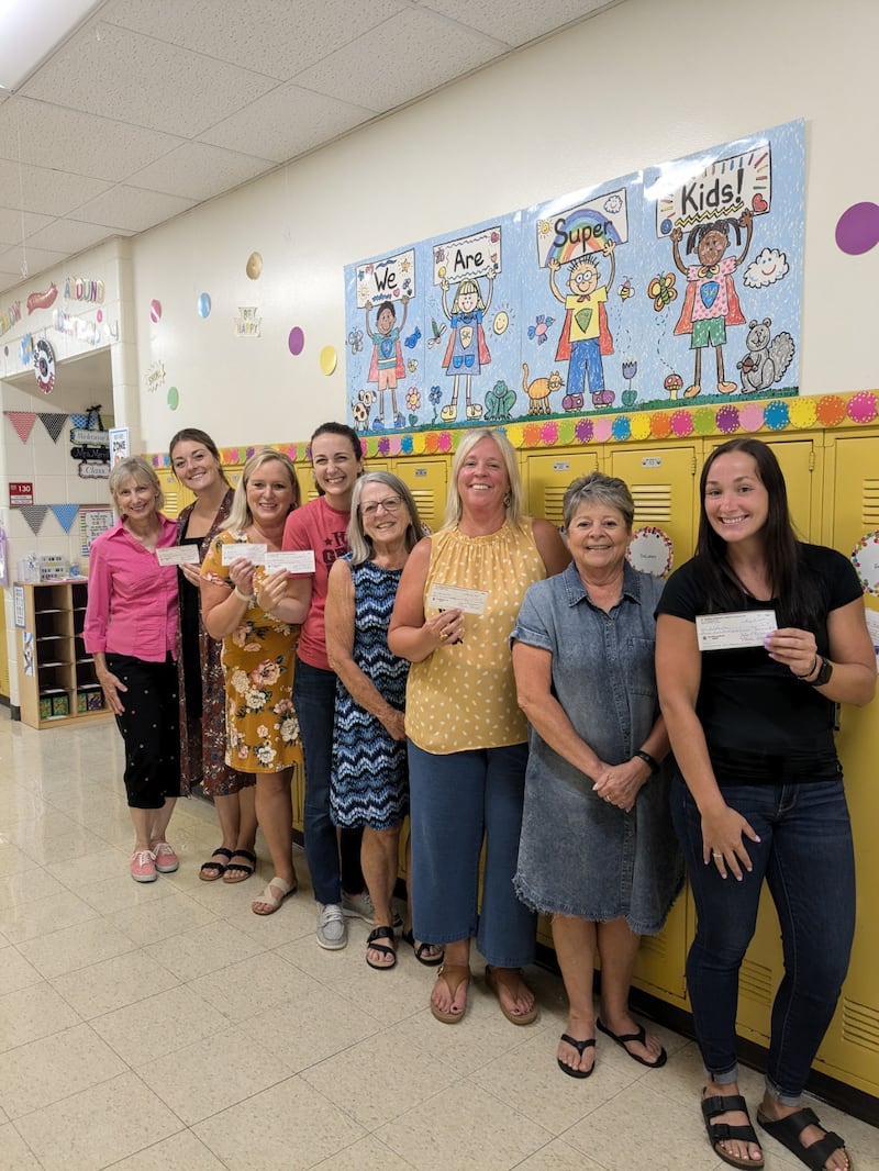 In 2024, OCUSD first-grade teachers received checks from the Mt. Morris Community Library Foundation to buy books for first-grade students for the 2024/25 school year. The 9x9x9 program has given books to first graders since 2019.