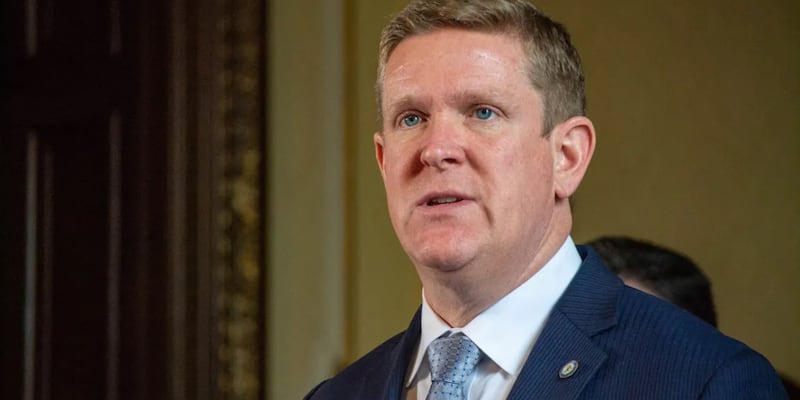 Illinois State Police Director Brendan Kelly is pictured in the governor’s office in Springfield in 2022.