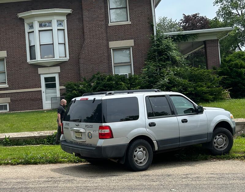 Illinois State Police crime scene technicians were at a Polo home in the 500 block of W. Mason Street on Sunday morning. June 15, 2025, investigating the deaths of two individuals late Saturday night. Ogle County Sheriff Brian VanVickle said police responded to the scene after receiving a 911 call that someone had been shot and hostages were being held. He said the hostages had fled the home before police arrived and there there was no remaining threat to the public. The incident remains under investigation.