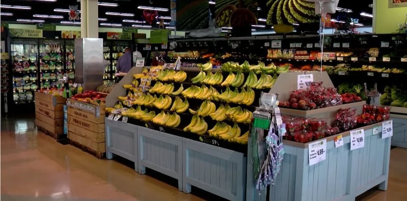 Fruits and vegetables are pictured at a County Market grocery store in Springfield. The items are eligible for purchase under the federal SNAP program.