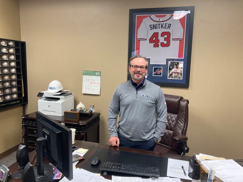 Jim Crosswell stands in his office at what is now Crosswell Ford, formerly Manteno Ford, on Illinois Route 50.