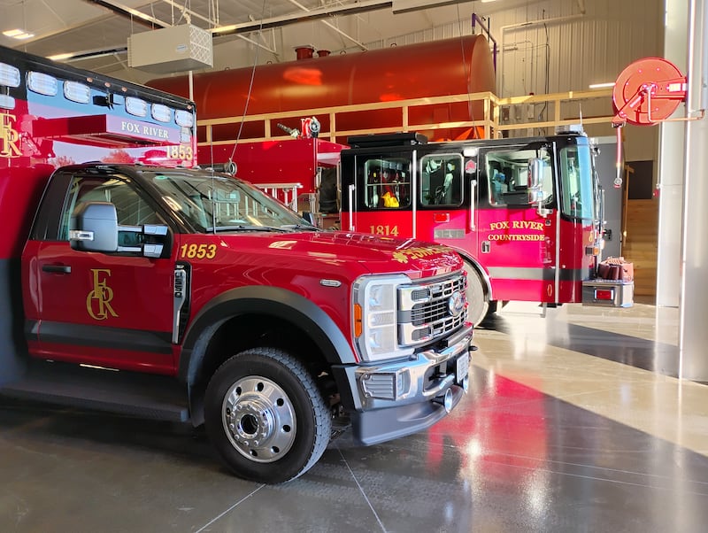 The ambulance and fire engine at the new Station No. 3 of the Fox River and Countryside Fire/Recue District. The new station is hosting a grand opening for the public from 4 to 7 p.m. Thursday, Nov. 19 at 37W444 Bolcum Road, St. Charles Township, with a ribbon cutting ceremony at 5 p.m.
