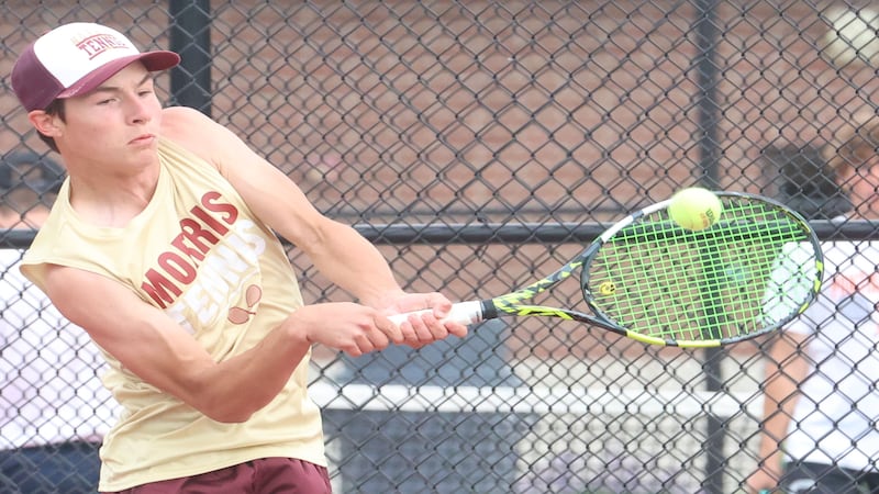 Morris’s Connor Barth wins third straight Class 1A singles tennis sectional championship