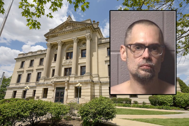 Michael A. Cohen, 48, of Sycamore, was arrested on July 1, 2025, and charged with felony aggravated domestic battery, aggravated battery, and two counts of misdemeanor domestic battery, DeKalb County court records show. (Inset photo provided by DeKalb County Jail)