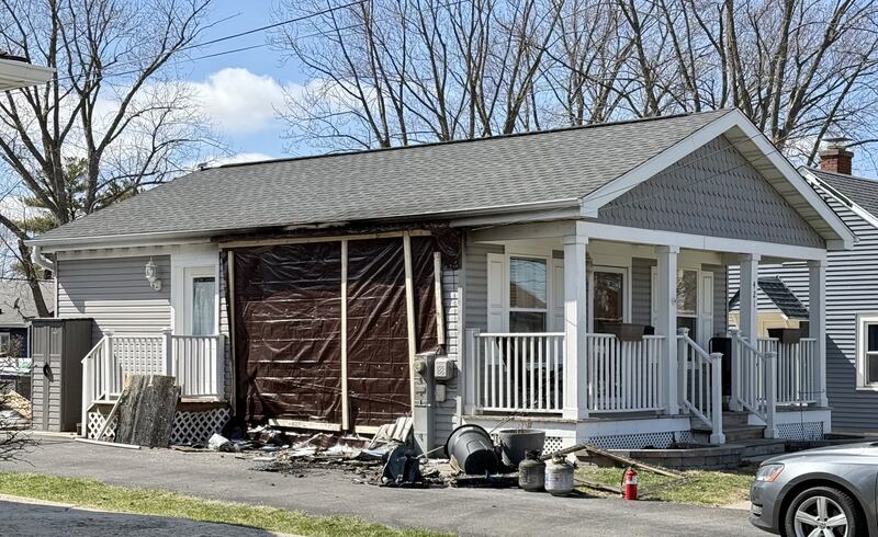 A home at 421 S. 13th Ave. in St. Charles caught fire Sunday evening, March 30, 2025.
