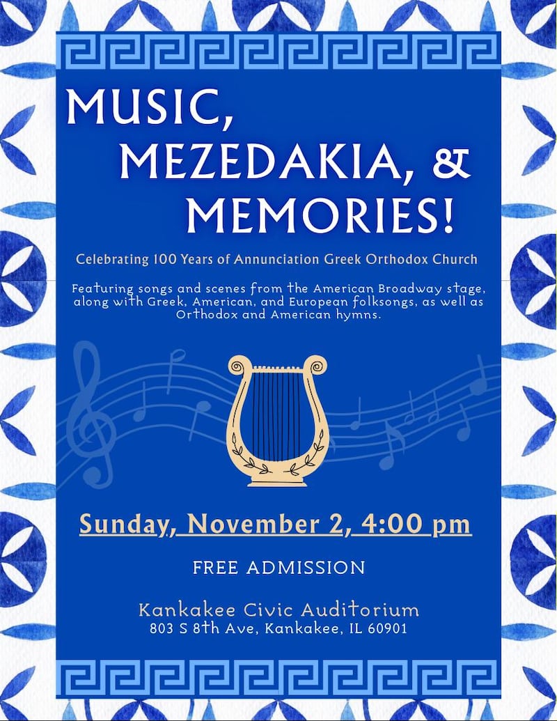 Annunciation Greek Orthodox Church in Kankakee will celebrate its 100th anniversary with a week of events.