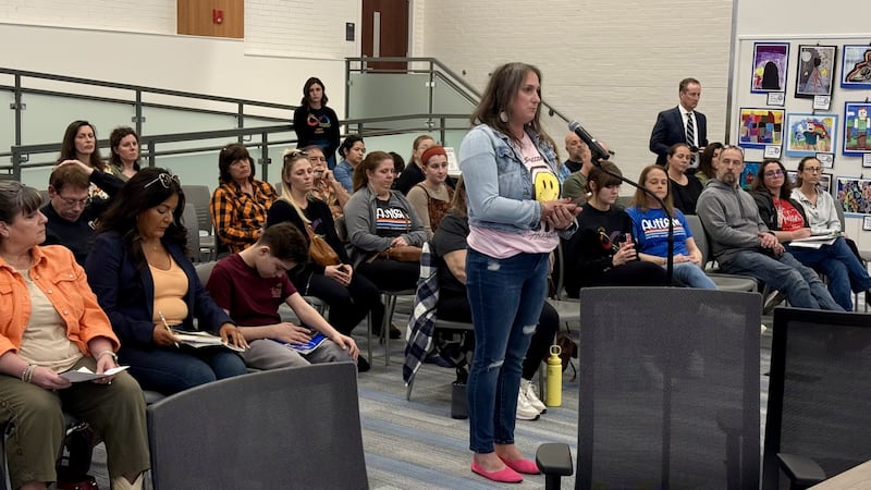Jennifer Flowers, a 2nd and 3rd Grade ACCESS teacher at Anderson Elementary, told School Board members that moving the program again would be highly disruptive to the progress they have made there, during a School Board meeting on April 14, 2025.