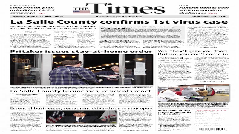 Historical covers for March 21: Pritzker issues stay-at-home order for COVID-19